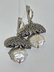 Раковина (серьги  из серебра)