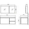 BelBagno BB1000PAC/TL LUCE Зеркальный шкаф c одной подъёмной дверью, Tortora Lucido, BB1000PAC/TL