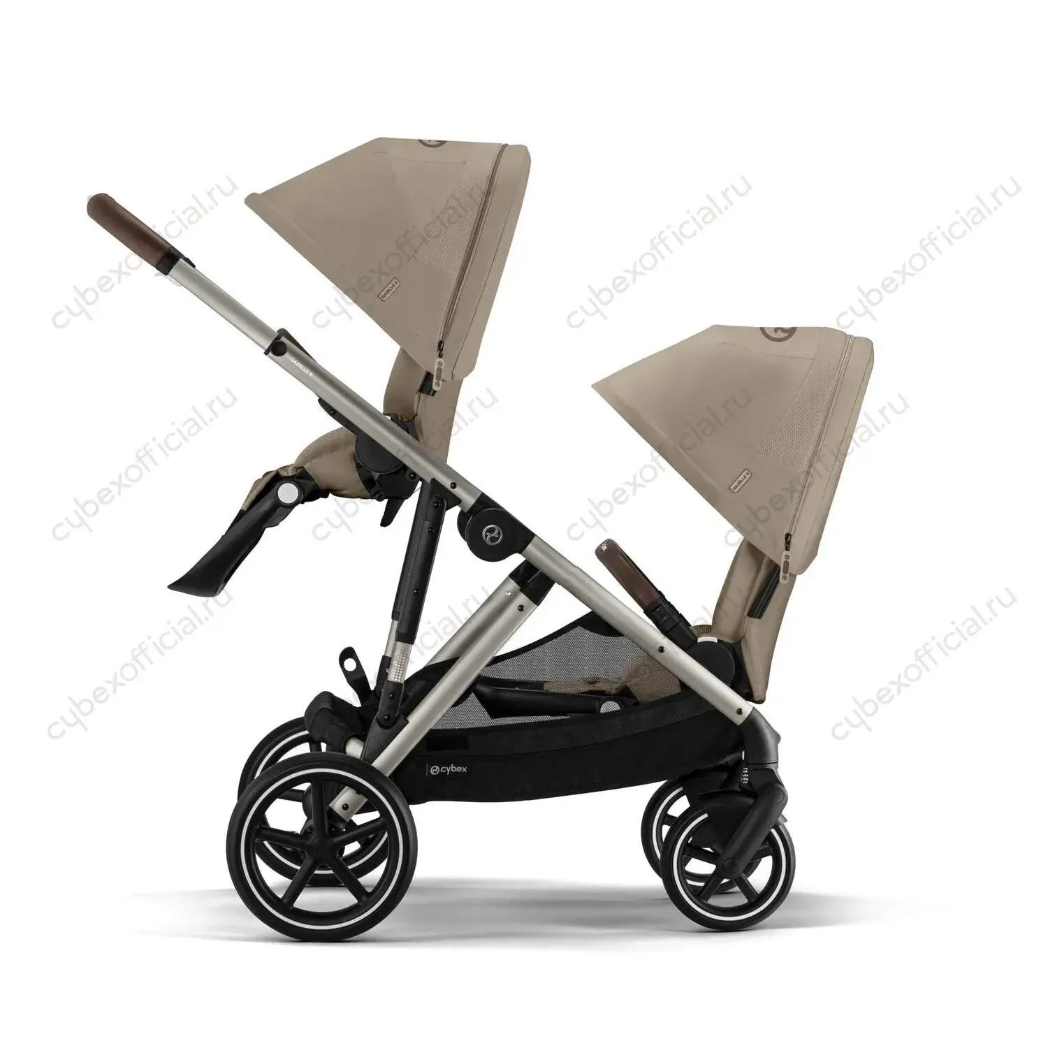Cybex Gazelle S прогулочная Прогулочная коляска для двойни Cybex Gazelle S TPE Almond Beige cyb_24_int_y45_gazelles_tpe_albe.webp