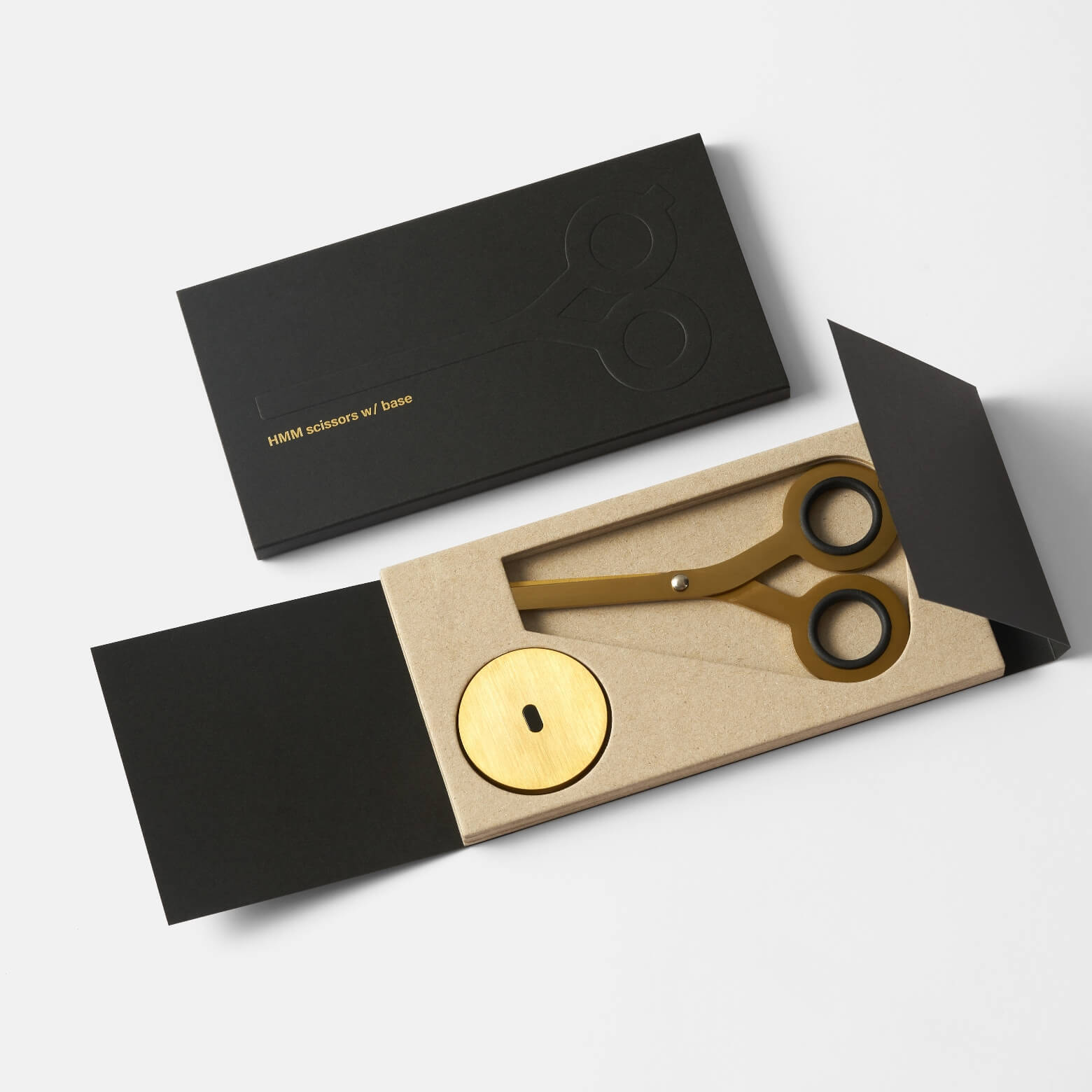 HMM Scissors Gold — ножницы с подставкой