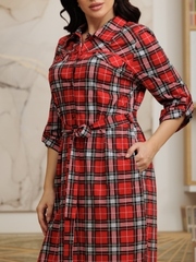 4010 Халат-рубашка на пуговицах