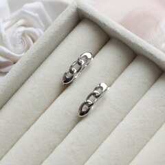 Швензы 17*5 мм с английским замком, родий, Ш066