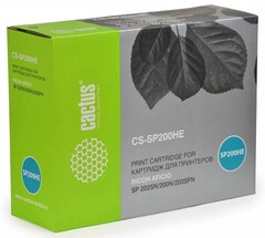Картридж лазерный Cactus CS-SP200HE 407262 черный (2600стр.) для Ricoh SP 202SN/200N/203SFN