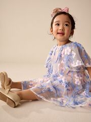 Платье для девочки Next AK0-003, Розовый, Голубой