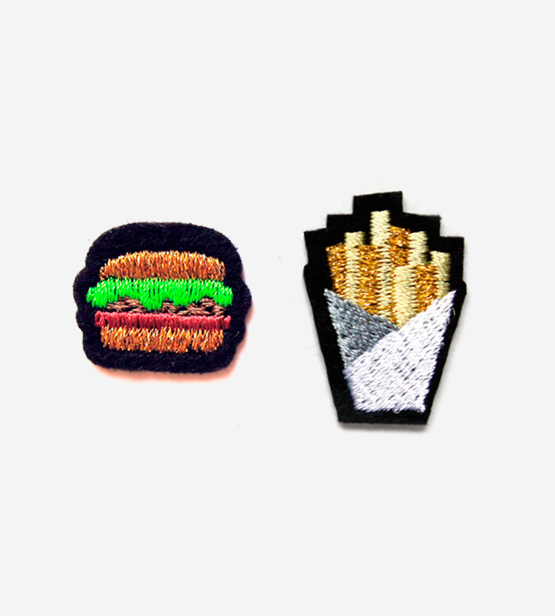Набор патчей-заплаток Hamburger&Fries