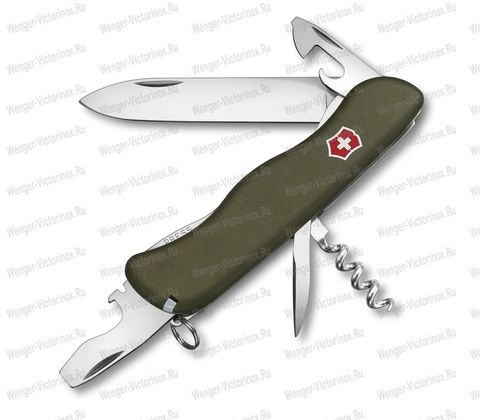 Складной нож Victorinox Picknicker Green (0.8353.4R) 111 мм., 11 функций, цвет зелёный - Wenger-Victorinox.Ru