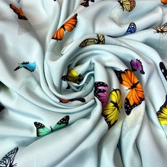 фото шелка с бабочками с эффектом 3 д