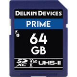 Карта памяти Delkin Devices Prime SDXC 64GB UHS-II U3 V60, R/W 280/150 МБ/с