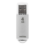 Флешка 4 GB USB 2.0 SmartBuy V-Cut (Серебро)