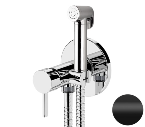 Remer MC65WNO Смеситель с гигиеническим душем Metrica MC65WNO, черный матовый, шт