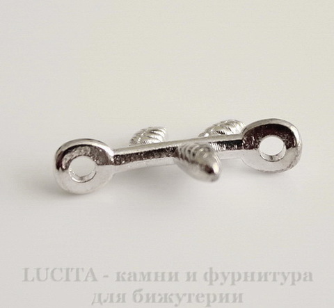 Коннектор "Веточка" (1-1) 17х9 мм (цвет - серебро), ПАРА