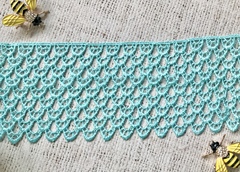 Кружево плетеное, ш. 7,3 см, ментол