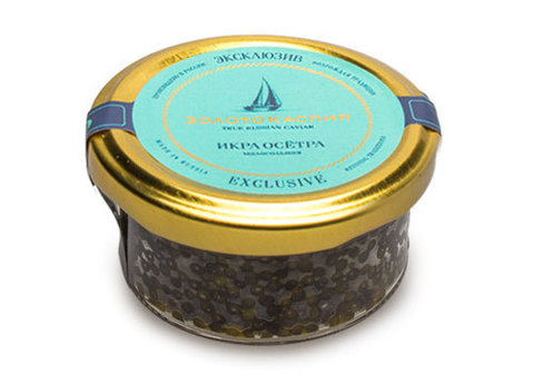 Икра осетровая "Золото Каспия Эксклюзив" малосольная, 50г