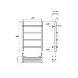 Полотенцесушитель водяной Point PN04146P П3 400x600 с полкой, хром