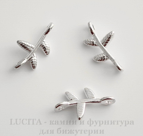 Коннектор "Веточка" (1-1) 17х9 мм (цвет - серебро), ПАРА