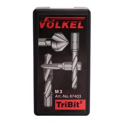 Метчик М 3,0х0,5 (Для шуруповерта, TriBit) HSS-G 6h Volkel 67403