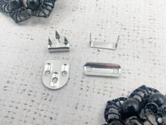 Крючки брючные металл 3 шипа, 1,3 см, никель