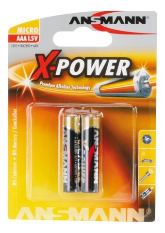 Батарейка щелочная AAA ANSMANN X-POWER 1.5V - 2шт