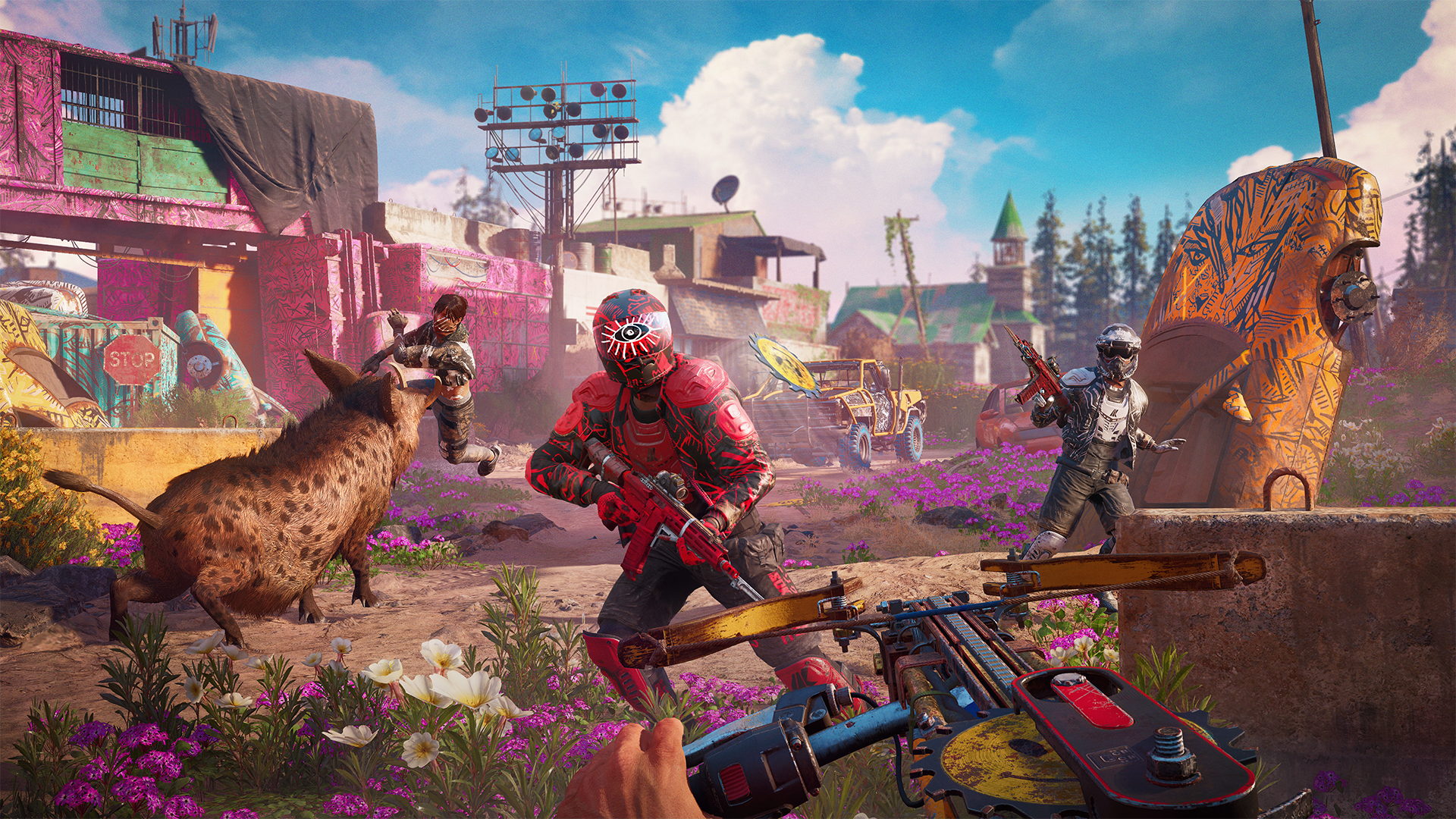 Крутые игры для мощных пк. Far Cry New Dawn. Far Cry 5 New Dawn. Far Cry New Dawn ps4. Far Cry New Dawn рейдеры.