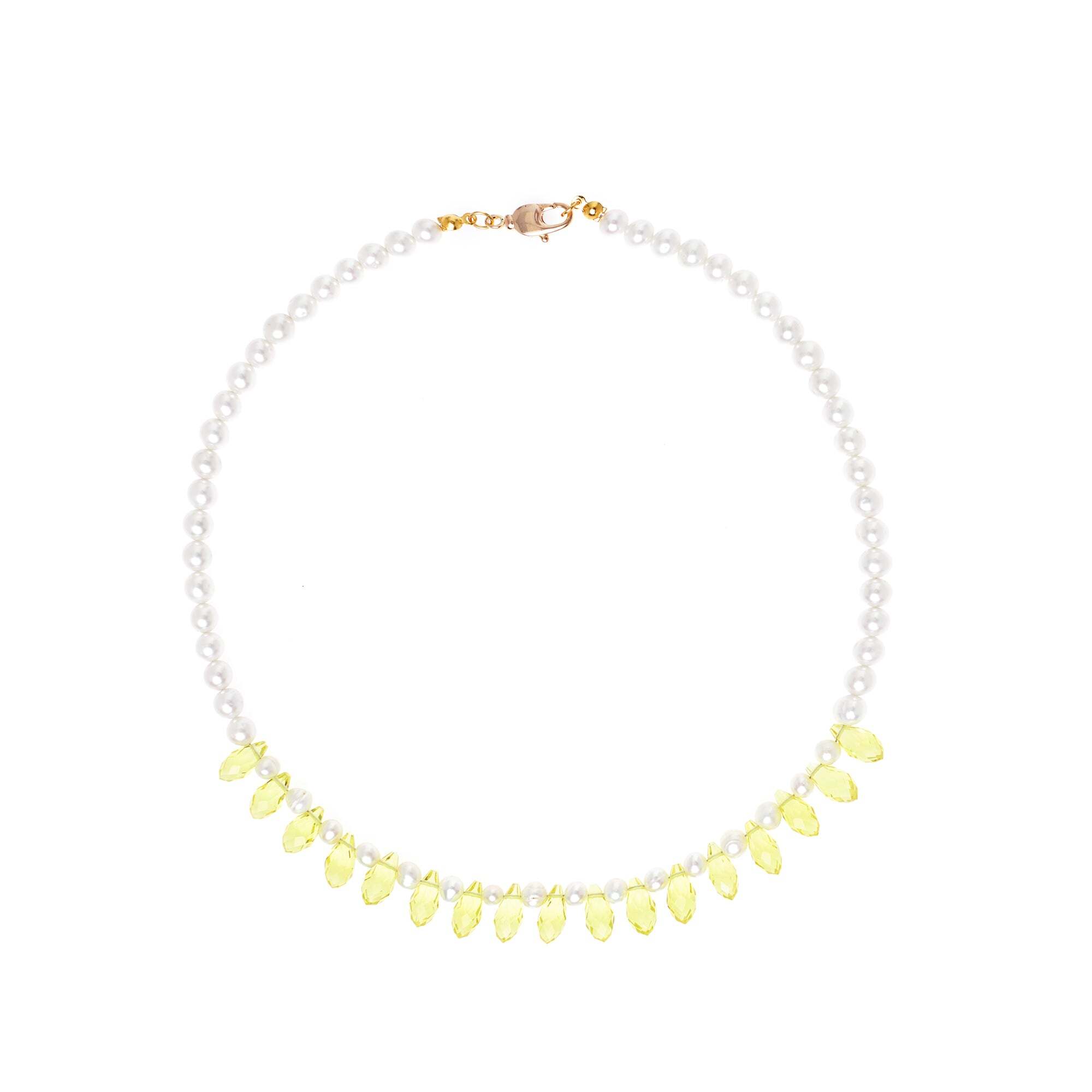 Колье Pearly Crystal Necklace - Yellow