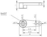 Качалка алюминиевая KST 25T-6B для 6MM 25T