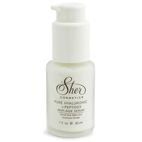 Sher Cosmetics: Гиалуроновая пептидная сыворотка Анти-Эйдж для лица (Pure Hyaluronic+Peptides Anti-Age Serum), 30мл