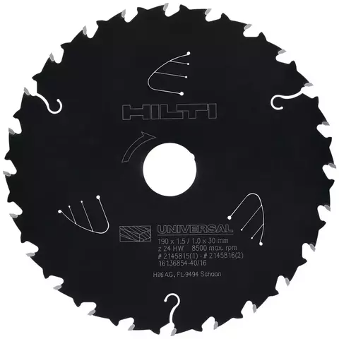 Диск для циркулярной пилы SCB WU 190x30 z24A #2145815