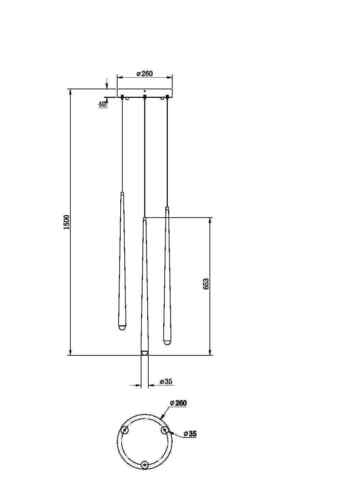 Подвесной светодиодный светильник Maytoni Cascade MOD132PL-L18BSK