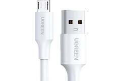 Кабель  UGREEN US289 (60140) USB 2.0 A to Micro USB Cable Nickel Plating, 0,5м Цвет: белый