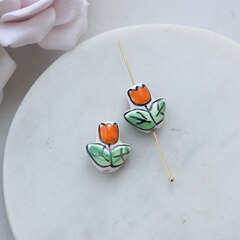 Подвеска керамическая Тюльпан 16*14 мм, Ф002