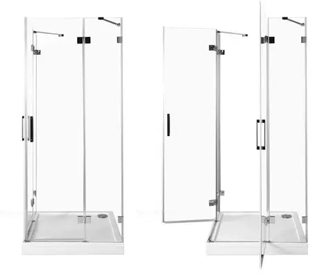 Aquanet 185420 Компл.2 - NWD1242 Beta 900x900x2000 шторка Cube распашные двери стекло прозрачное хром (185420)