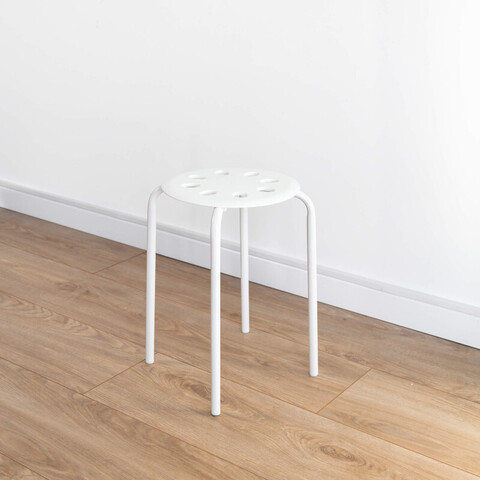Табурет Axel, цвет: белый, размеры 30х45 см., материалы: полипропилен, металл
