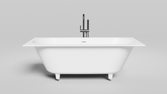 Salini 103511MRH Встраиваемая ванна с прямоугольной чашей, регулируемые ножки, донный клапан 