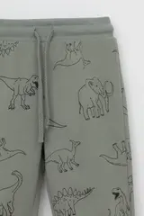 брюки  для мальчика  КР 400670/зеленый чай,динозавры к552