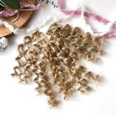 Волосы для кукол, трессы кудри-локоны-спиральки, цвет русый, длина 15 см*1 метр., набор 2 шт