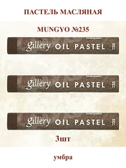 Пастель масляная мягкая профессиональная MUNGYO Gallery Умбра №235 (3шт)