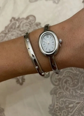 Часы CARTIER baignoire oвальные цвет белое золото