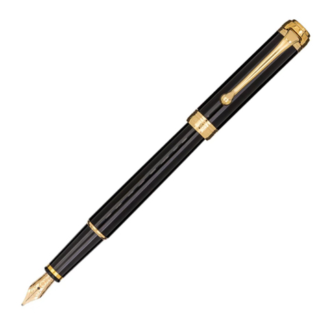 Перьевая ручка Aurora Talentum Finesse Resin Black GT, перо - F, в подарочной коробке