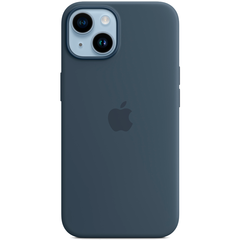 Силиконовый чехол с поддержкой MagSafe Apple Silicone Case для iPhone 14, Storm Blue (Штормовое небо)