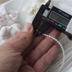 Жемчуг натуральный речной, рис, 2,8-3,8 мм, 1 нить, Ж015