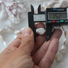 Жемчуг натуральный барочный, капля, 13,9-15,5 мм, 1 нить, Ж033