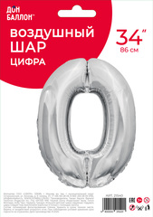 К 34''/86 см, Цифра ЭКО, Серебро, 