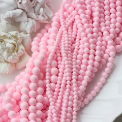 Майорка зефирно-розовая 8 мм, 1 нить, МА210