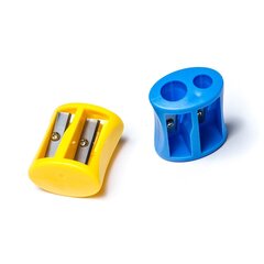 
          Точилка пластиковая Alingar, 2 отверстия, фигурная, цвет ассорти, пластиковая банка