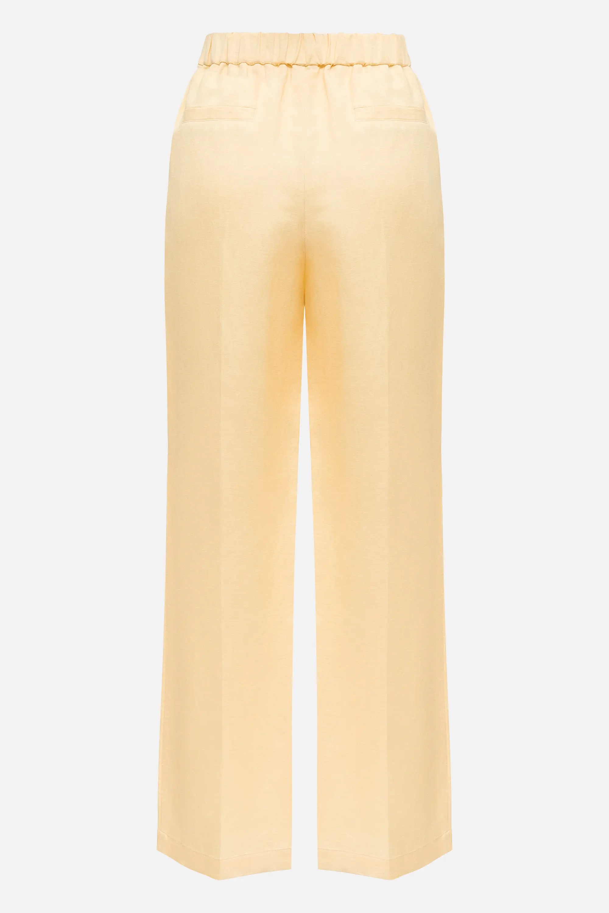 Льняные брюки прямого кроя