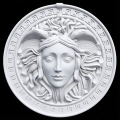 Силиконовый молд Медуза Горгона в рамке № 0739