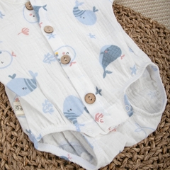 Боди с коротким рукавом из муслина