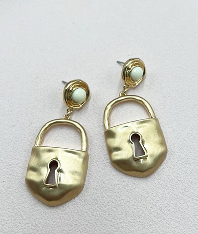 Серьги с подвеской ЗАМОК в стиле Schiaparelli