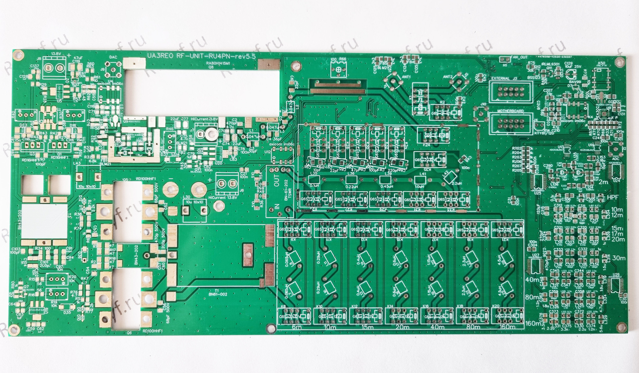 Печатная плата ВЧ блока трансивера 