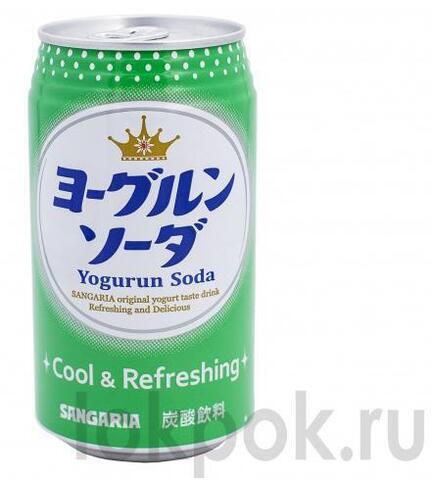 Газированный напиток со вкусом йогурта Sangaria Yogurun Soda, 350 мл